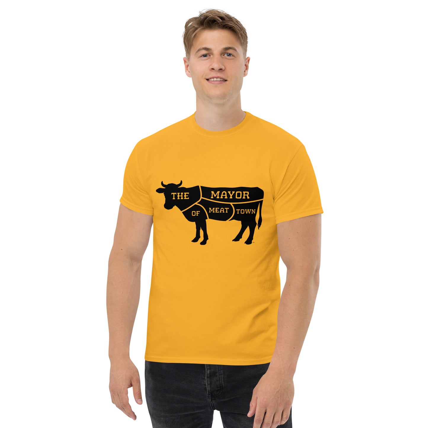 MAYOR OF MEAT TOWN - CLASSIC COW Men's tee