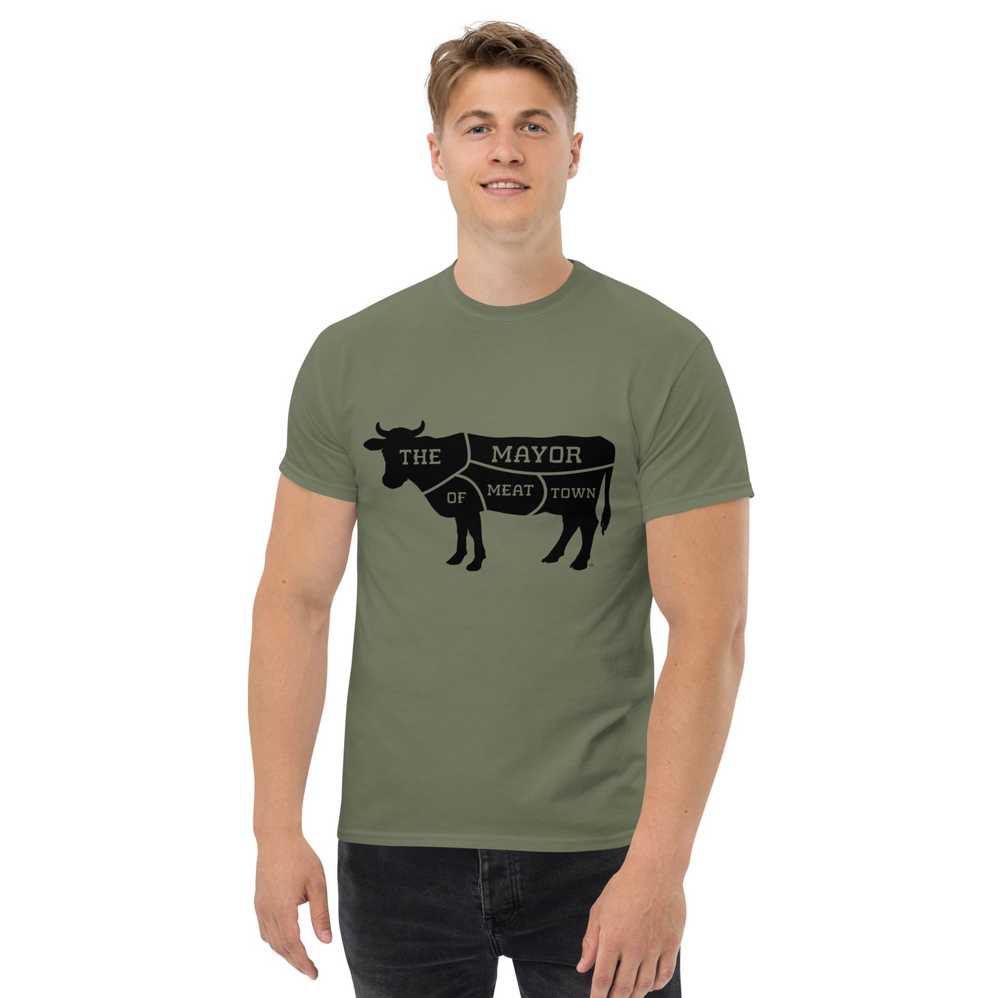 MAYOR OF MEAT TOWN - CLASSIC COW Men's tee