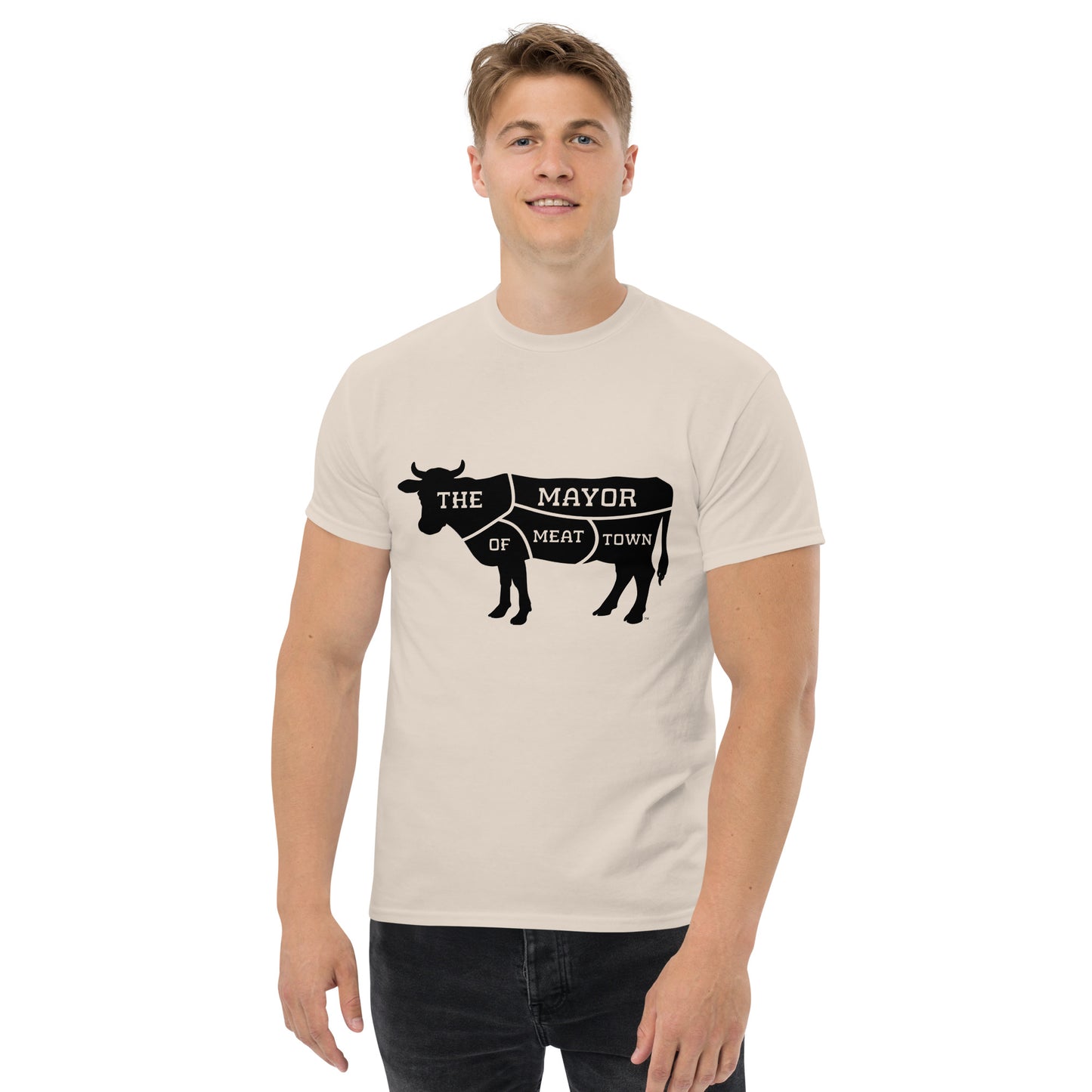 MAYOR OF MEAT TOWN - CLASSIC COW Men's tee