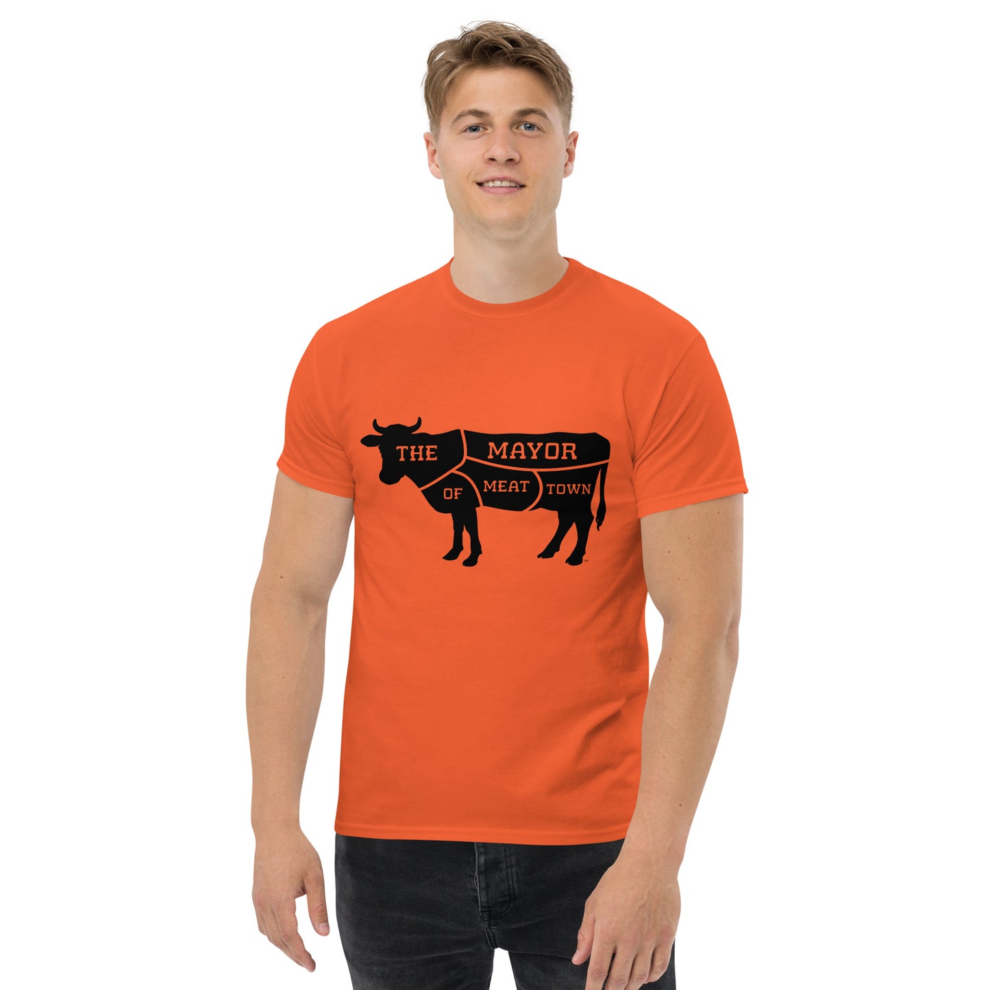 MAYOR OF MEAT TOWN - CLASSIC COW Men's tee