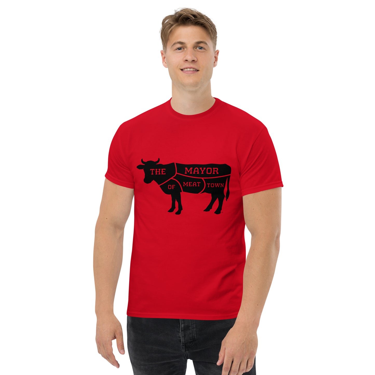 MAYOR OF MEAT TOWN - CLASSIC COW Men's tee