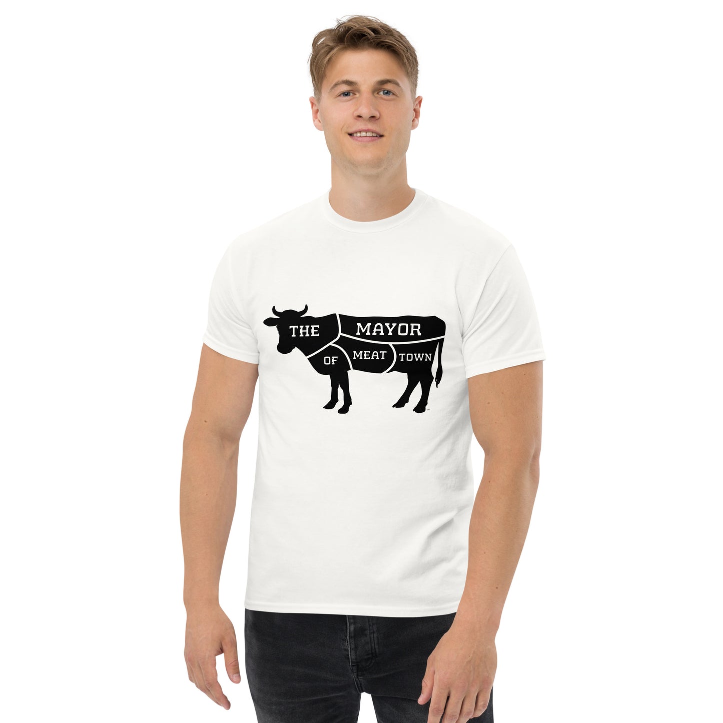 MAYOR OF MEAT TOWN - CLASSIC COW Men's tee